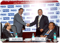 Dhanush signs Exclusive Partnership Agreement with Datec, PNG in New Delhi.