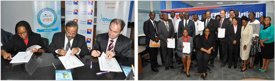 Tripartite MOU signoff between DATAM EDU Kenya, Housing Finance Foundation and Careers Australia to generate skilled workforce